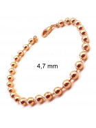 Kugelarmband Gold Doubl&eacute; 3,3 mm 19 cm Damen Herren Schmuck