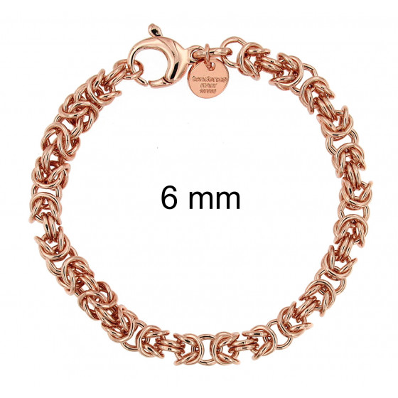 Bracelet royale Byzantine plaqué or rosé ou doublé