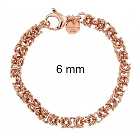 Königsarmband rund Rotgold Doublé o. rot vergoldet Halskette Damen Herren Schmuck