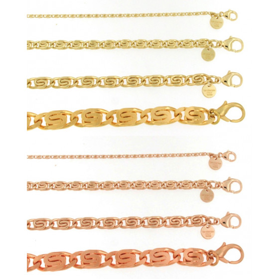 Collar cadena caracol oro doublé 10 mm 50 cm
