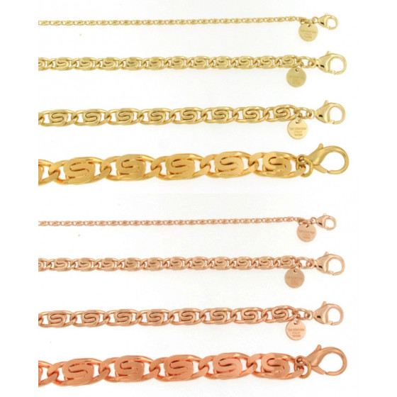 Necklace S-Curb Chain Gold Doublé 10 mm 50 cm