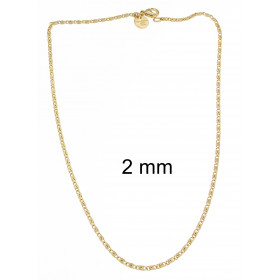 Collana lumachina oro giallo doublé  10 mm 50 cm