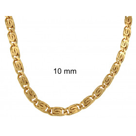 Necklace S-Curb Chain Gold Doublé 10 mm 50 cm