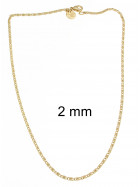 Necklace S-Curb Chain Gold Doublé 10 mm 50 cm