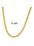 Necklace S-Curb Chain Gold Doublé 10 mm 50 cm