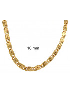 Necklace S-Curb Chain Gold Doublé 10 mm 50 cm
