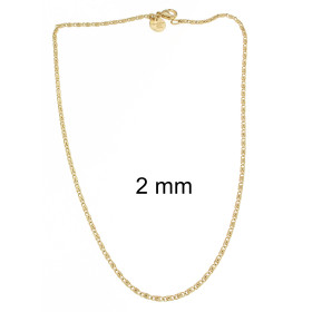 Collana lumachina oro giallo doublé  10 mm 80 cm