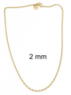 Collana lumachina oro giallo doublé  10 mm 80 cm